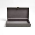 GLOBAL VIEWS MARBLED LEATHER D RING BOX - Decorative Accents