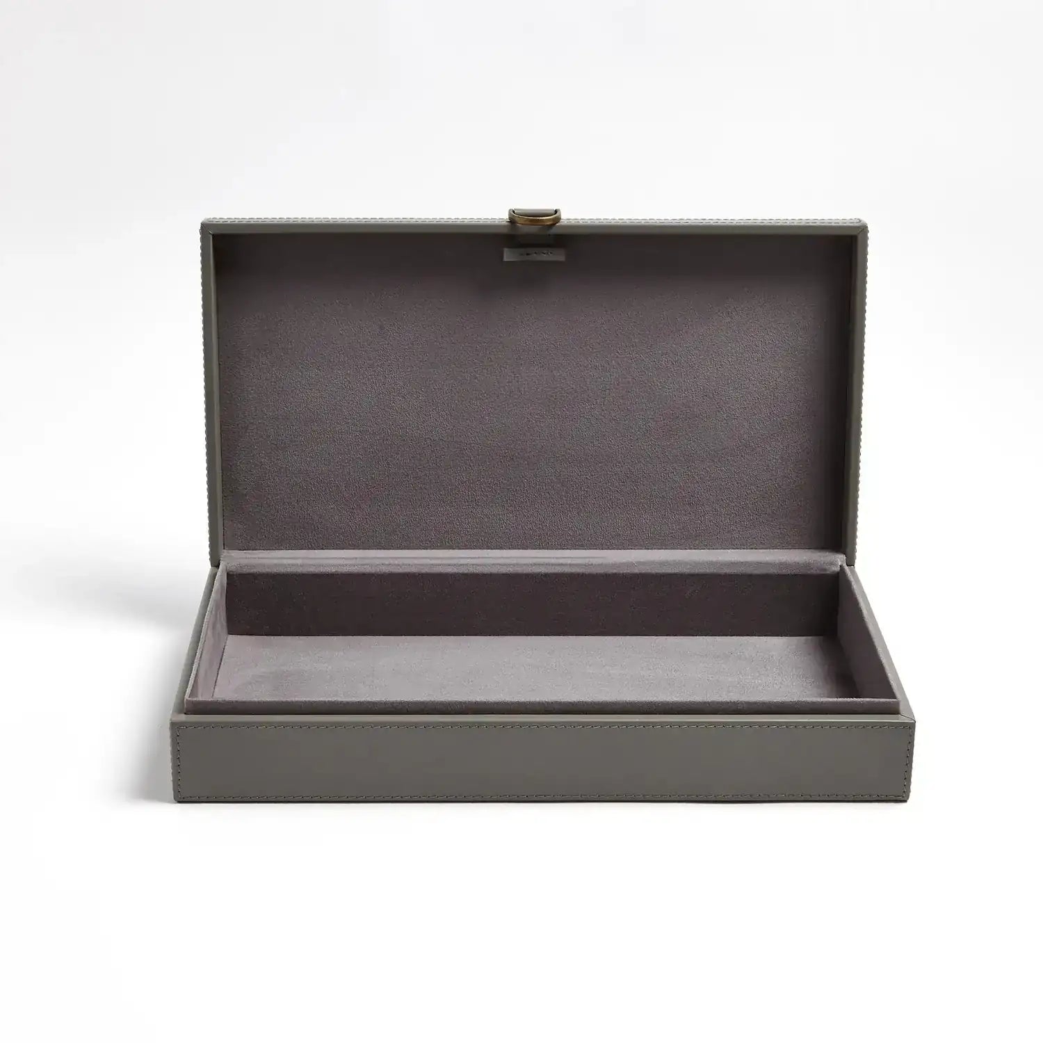 GLOBAL VIEWS MARBLED LEATHER D RING BOX - Decorative Accents