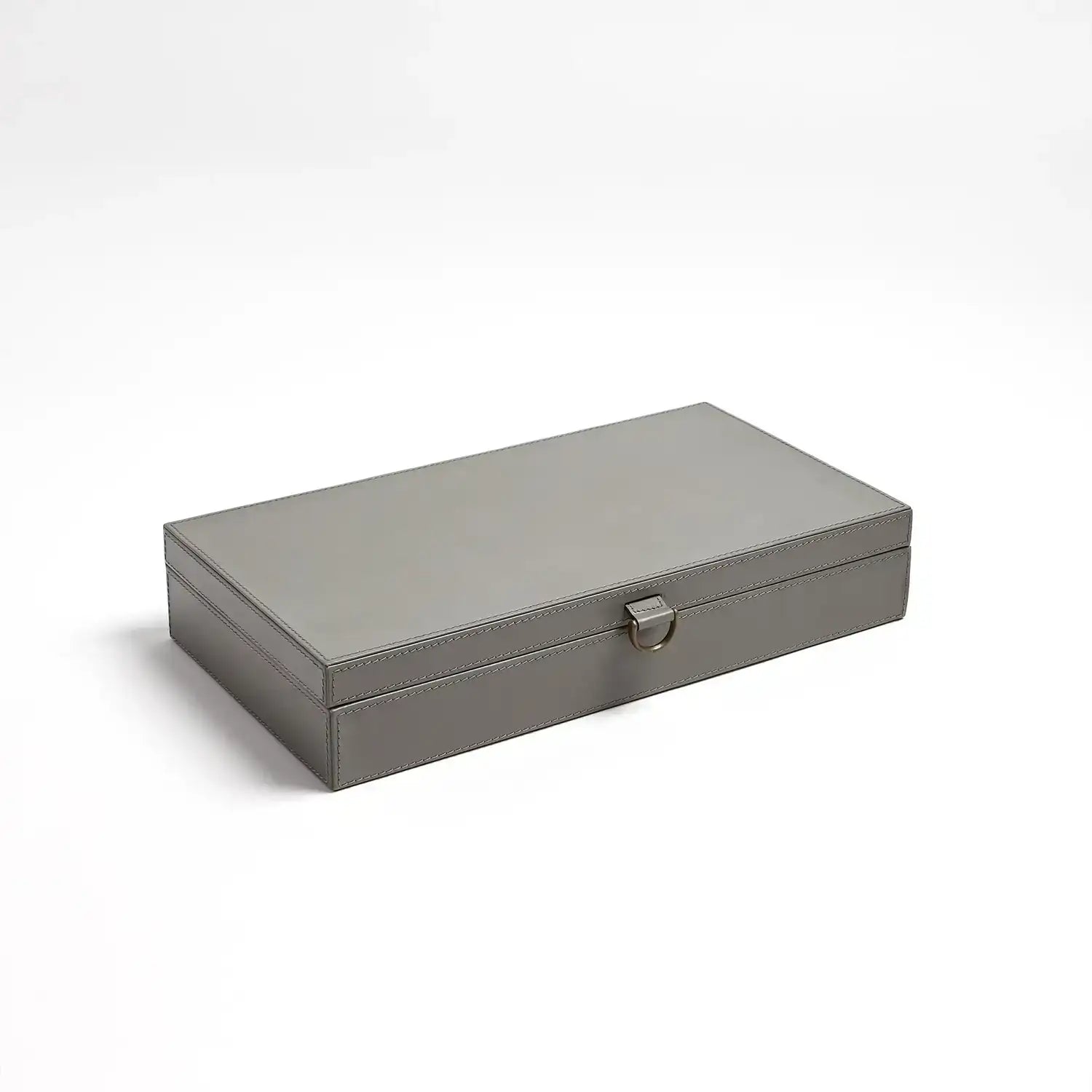 GLOBAL VIEWS MARBLED LEATHER D RING BOX - Decorative Accents