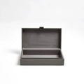 GLOBAL VIEWS MARBLED LEATHER D RING BOX - Decorative Accents
