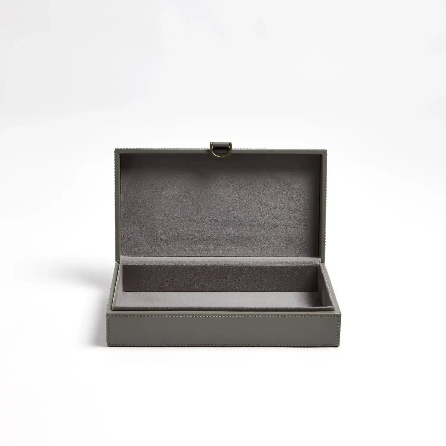 GLOBAL VIEWS MARBLED LEATHER D RING BOX - Decorative Accents
