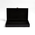 GLOBAL VIEWS MARBLED LEATHER D RING BOX - Decorative Accents