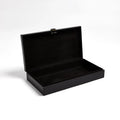 GLOBAL VIEWS MARBLED LEATHER D RING BOX - Decorative Accents