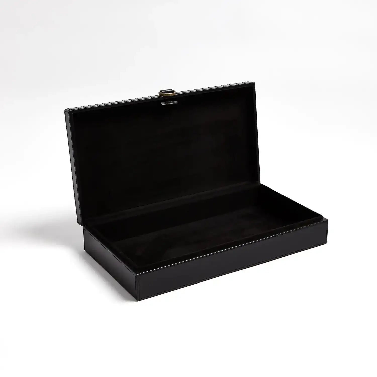 GLOBAL VIEWS MARBLED LEATHER D RING BOX - Decorative Accents