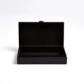 GLOBAL VIEWS MARBLED LEATHER D RING BOX - Decorative Accents