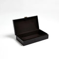 GLOBAL VIEWS MARBLED LEATHER D RING BOX - Decorative Accents
