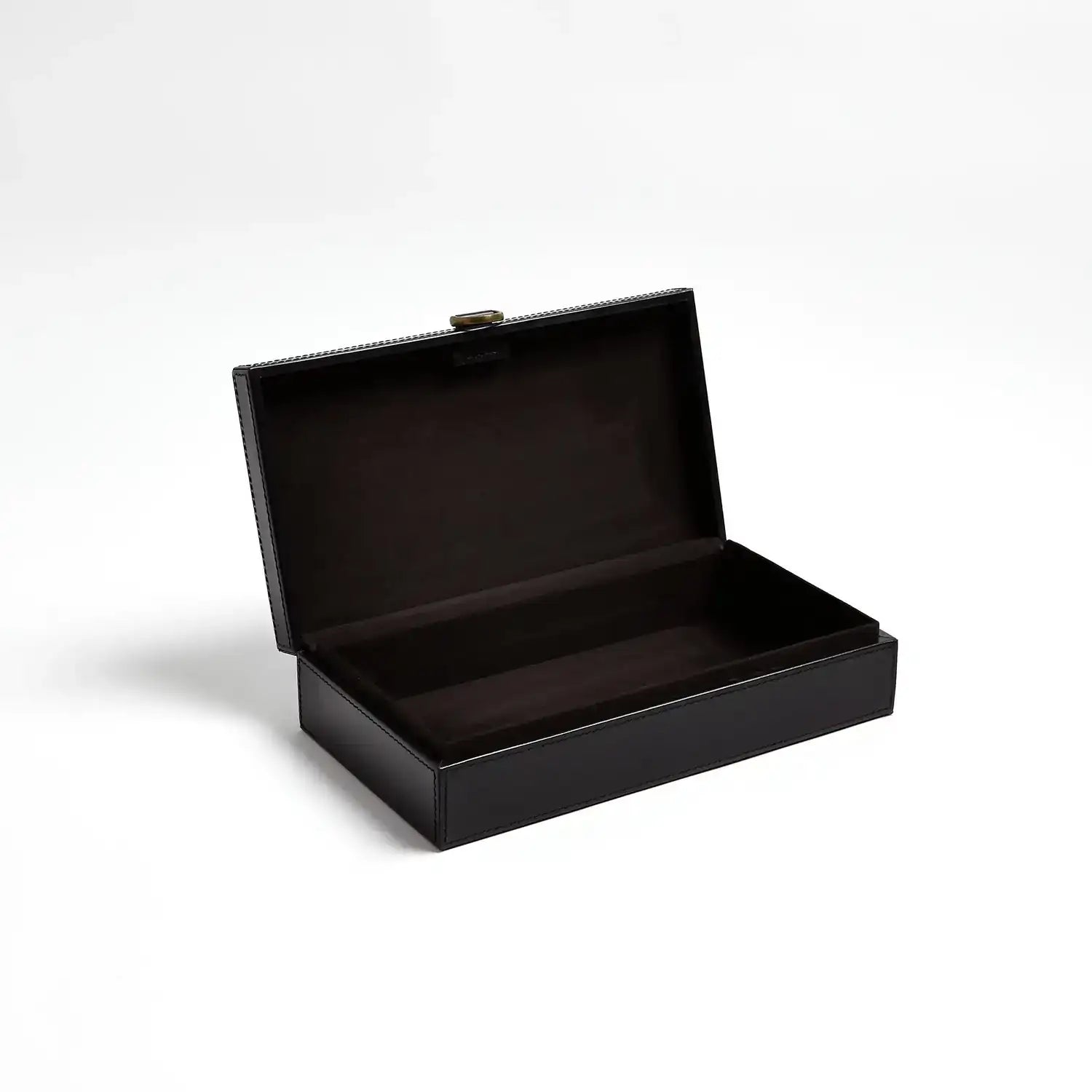 GLOBAL VIEWS MARBLED LEATHER D RING BOX - Decorative Accents