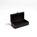 GLOBAL VIEWS MARBLED LEATHER D RING BOX - Decorative Accents