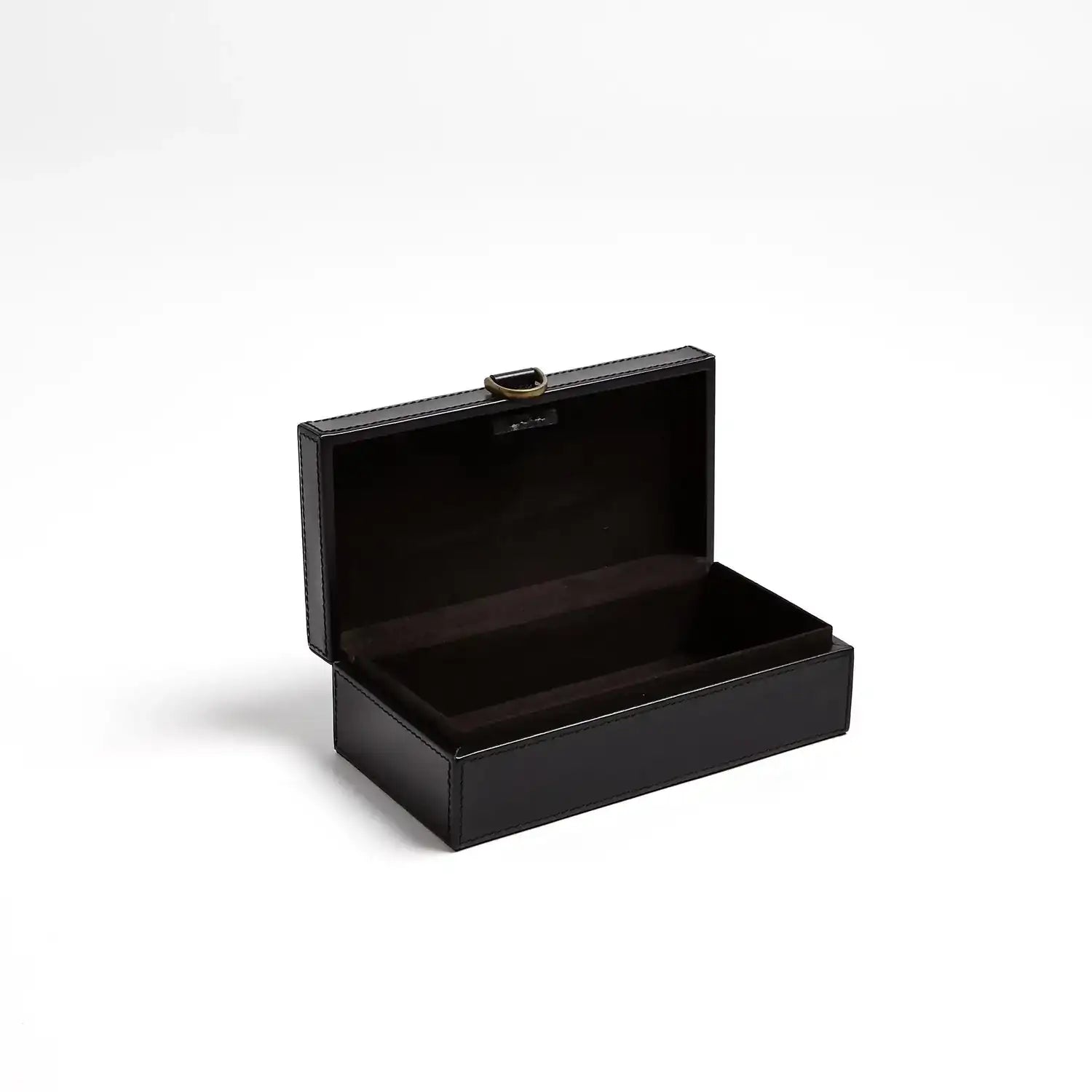 GLOBAL VIEWS MARBLED LEATHER D RING BOX - Decorative Accents