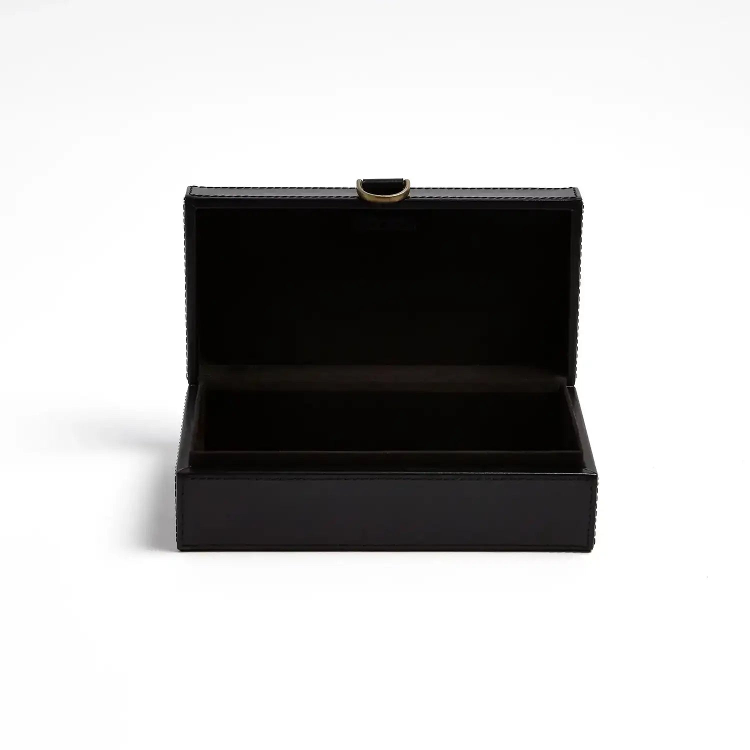 GLOBAL VIEWS MARBLED LEATHER D RING BOX - Decorative Accents