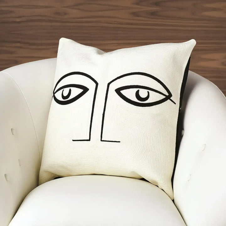 GLOBAL VIEWS TWO EYE PILLOW - Decorative Accents