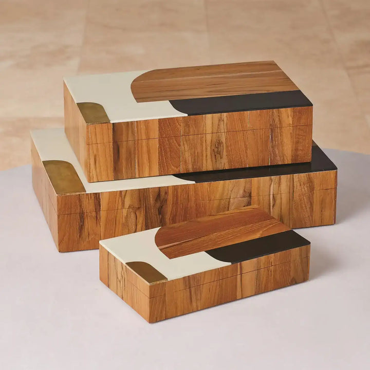 GLOBAL VIEWS WOODEN INLAID BOX - Decorative Accents