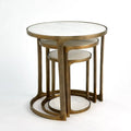 GLOBAL VIEWS S/3 MARBLE TOP NESTING TABLES - Side