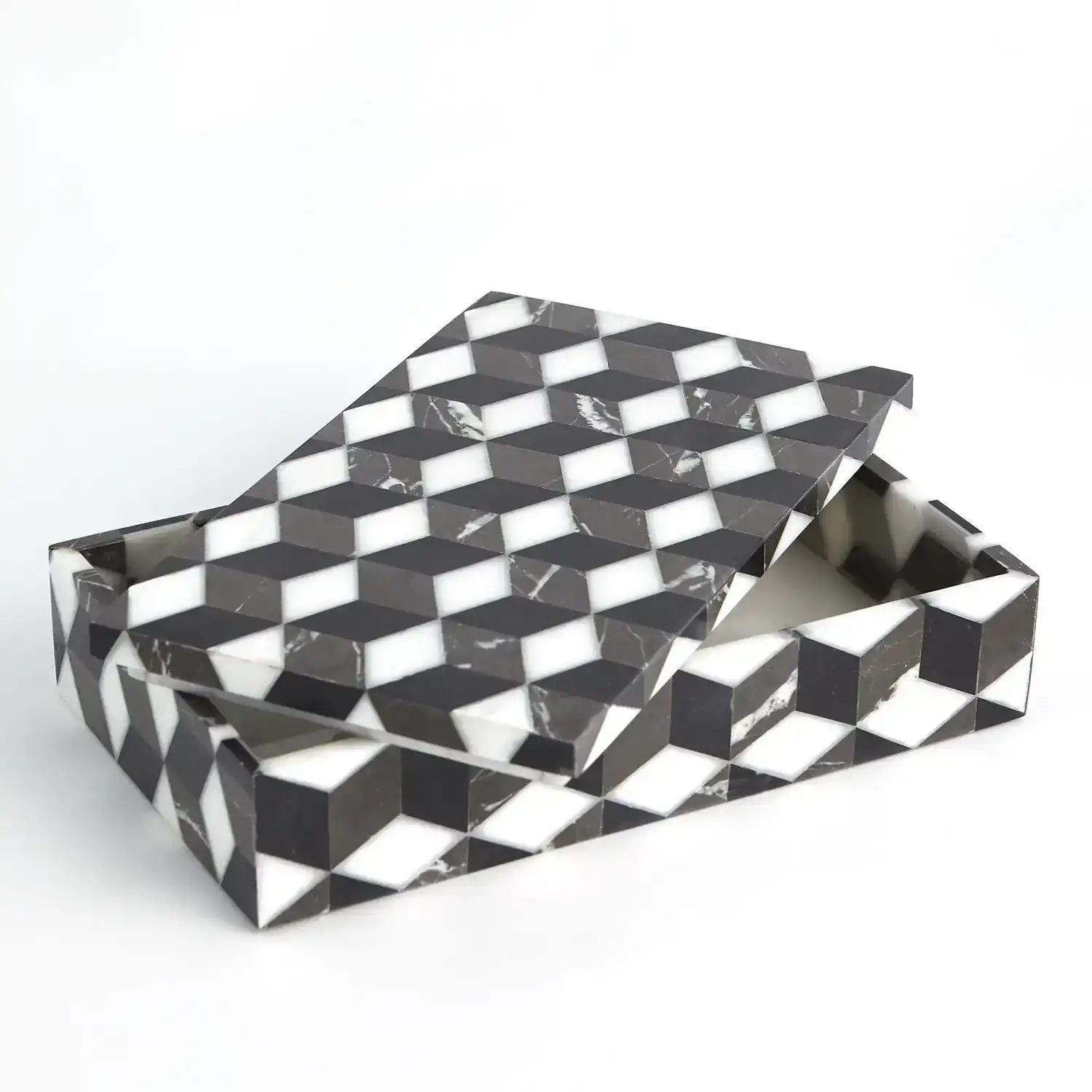 GLOBAL VIEWS ESCHER MARBLE BOX - Decorative Accents