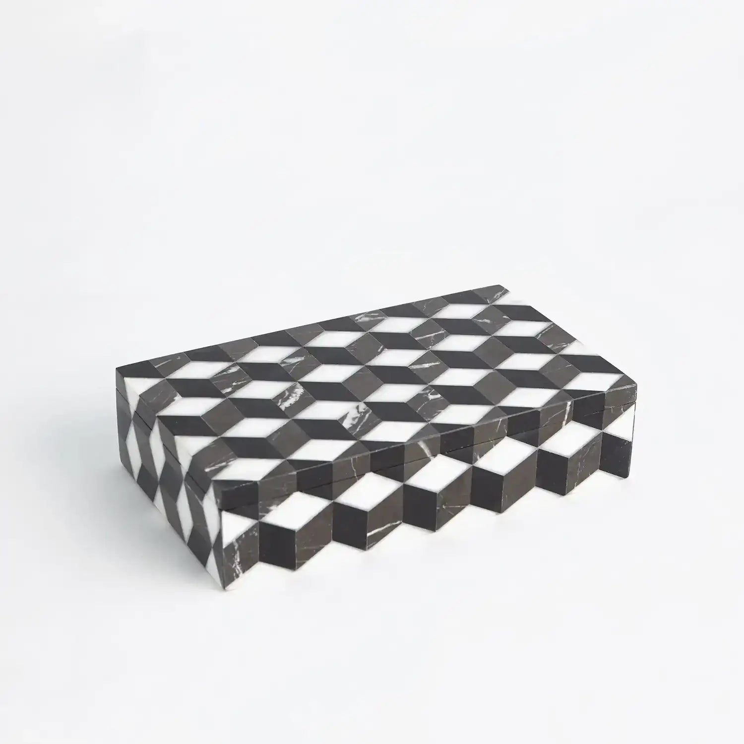 GLOBAL VIEWS ESCHER MARBLE BOX - Decorative Accents