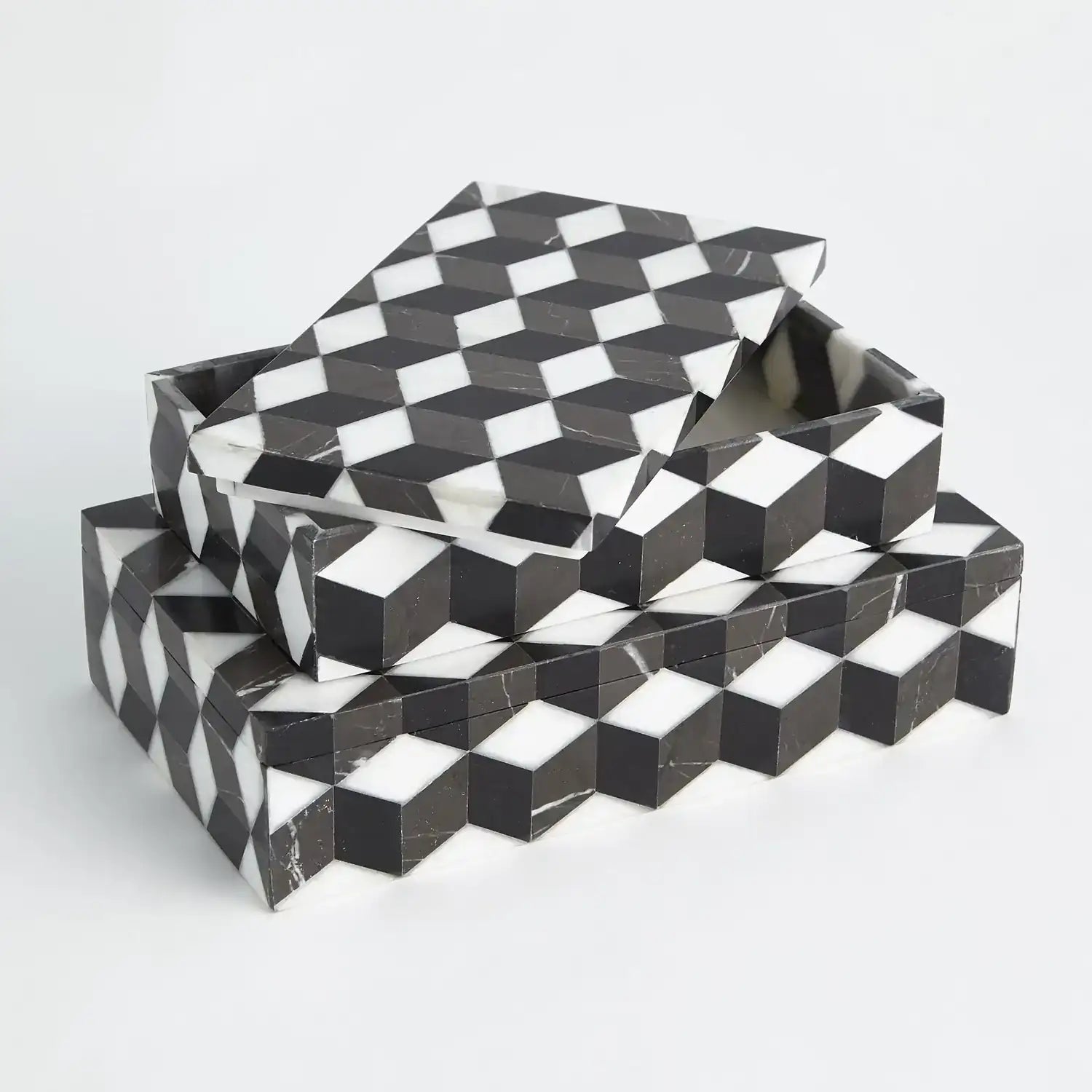 GLOBAL VIEWS ESCHER MARBLE BOX - Decorative Accents