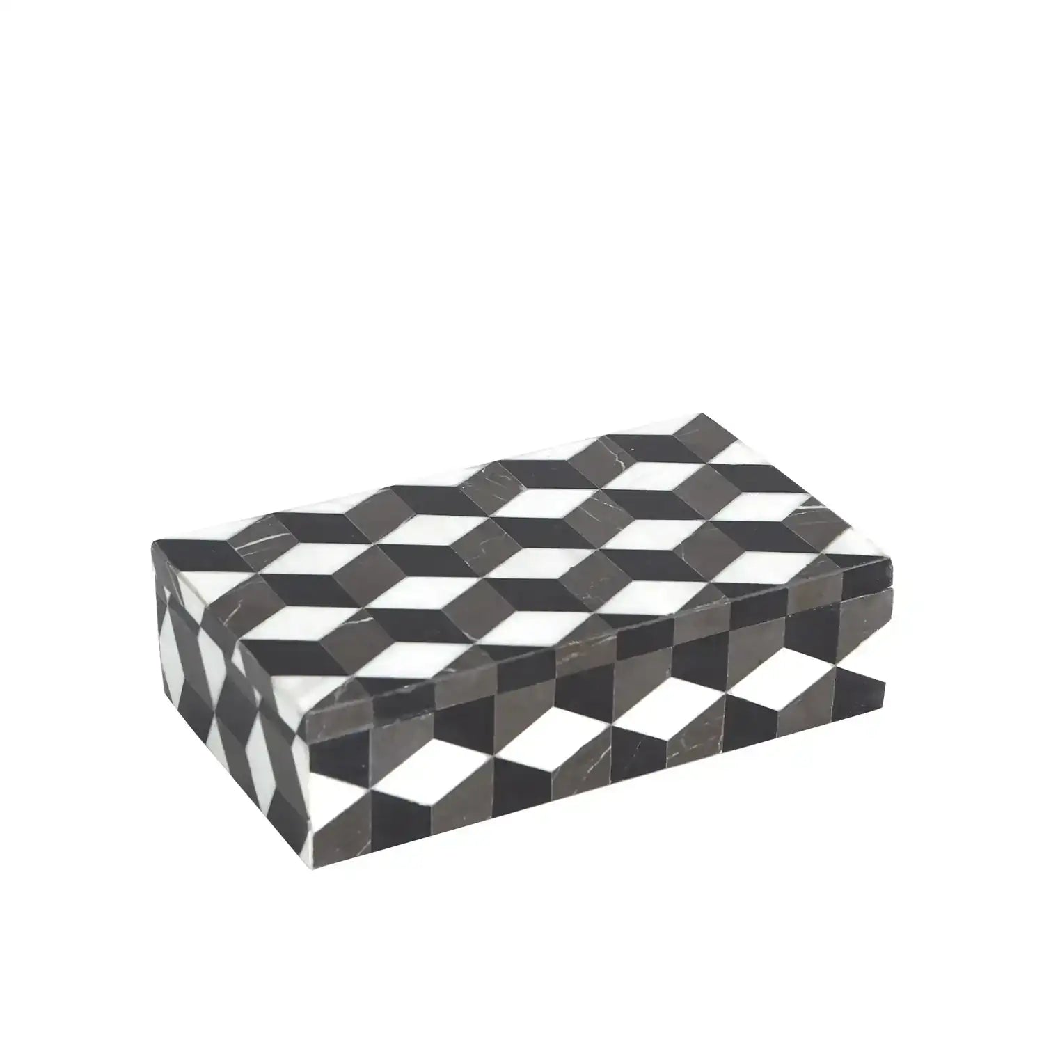 GLOBAL VIEWS ESCHER MARBLE BOX - Decorative Accents