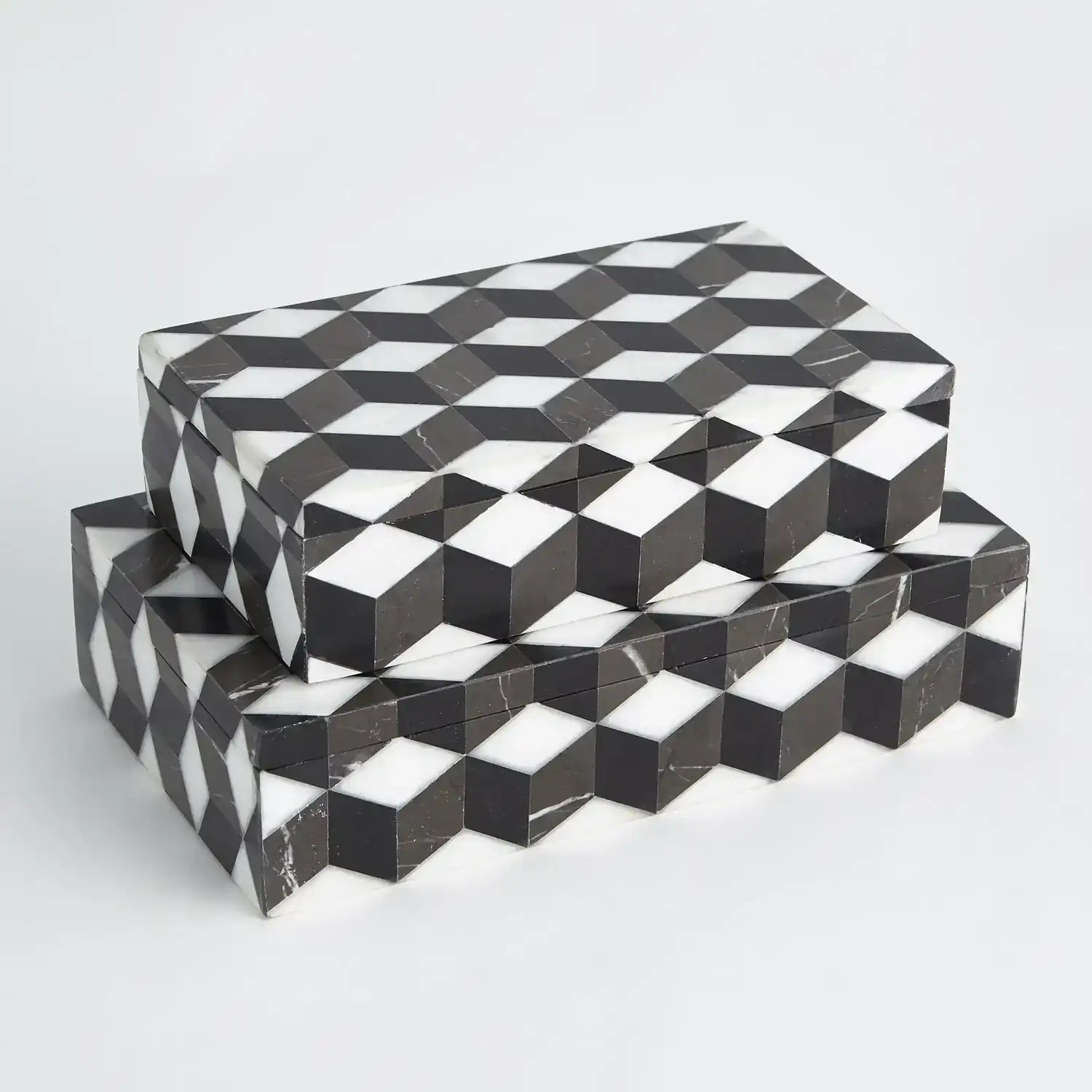 GLOBAL VIEWS ESCHER MARBLE BOX - Decorative Accents
