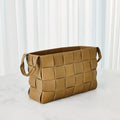 GLOBAL VIEWS SOFT WOVEN LEATHER BASKET - Decorative Accents