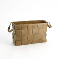 GLOBAL VIEWS SOFT WOVEN LEATHER BASKET - Decorative Accents