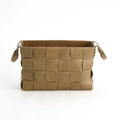 GLOBAL VIEWS SOFT WOVEN LEATHER BASKET - Decorative Accents