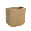 GLOBAL VIEWS RADIUS EDGE LEATHER WASTEBASKET - Decorative Accents