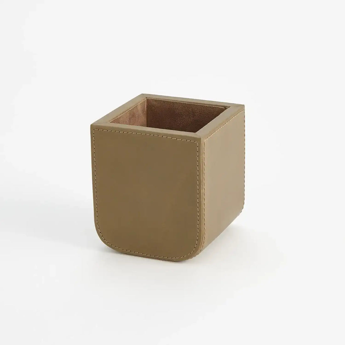 GLOBAL VIEWS RADIUS EDGE LEATHER PENCIL CUP - Decorative Accents