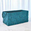 GLOBAL VIEWS SOFT WOVEN LEATHER BASKET - Decorative Accents