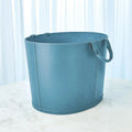 GLOBAL VIEWS OVERSIZED OVAL LEATHER BASKET - Decorative Accents