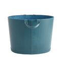 GLOBAL VIEWS OVERSIZED OVAL LEATHER BASKET - Decorative Accents