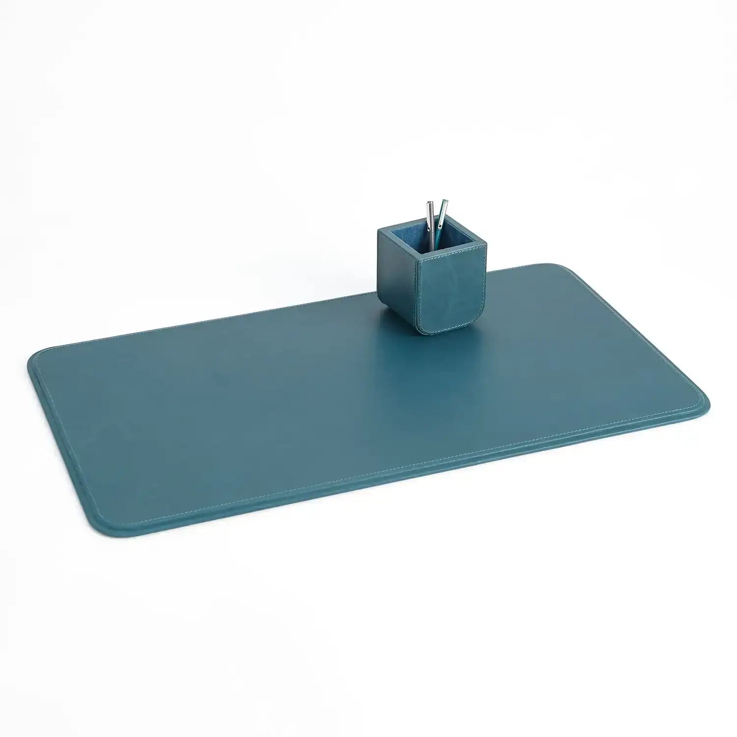 GLOBAL VIEWS RADIUS EDGE LEATHER DESK BLOTTER - Decorative Accents