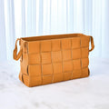 GLOBAL VIEWS SOFT WOVEN LEATHER BASKET - Decorative Accents