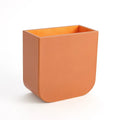GLOBAL VIEWS RADIUS EDGE LEATHER WASTEBASKET - Decorative Accents