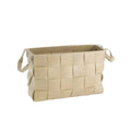 GLOBAL VIEWS SOFT WOVEN LEATHER BASKET - Decorative Accents