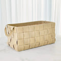 GLOBAL VIEWS SOFT WOVEN LEATHER BASKET - Decorative Accents