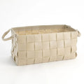 GLOBAL VIEWS SOFT WOVEN LEATHER BASKET - Decorative Accents