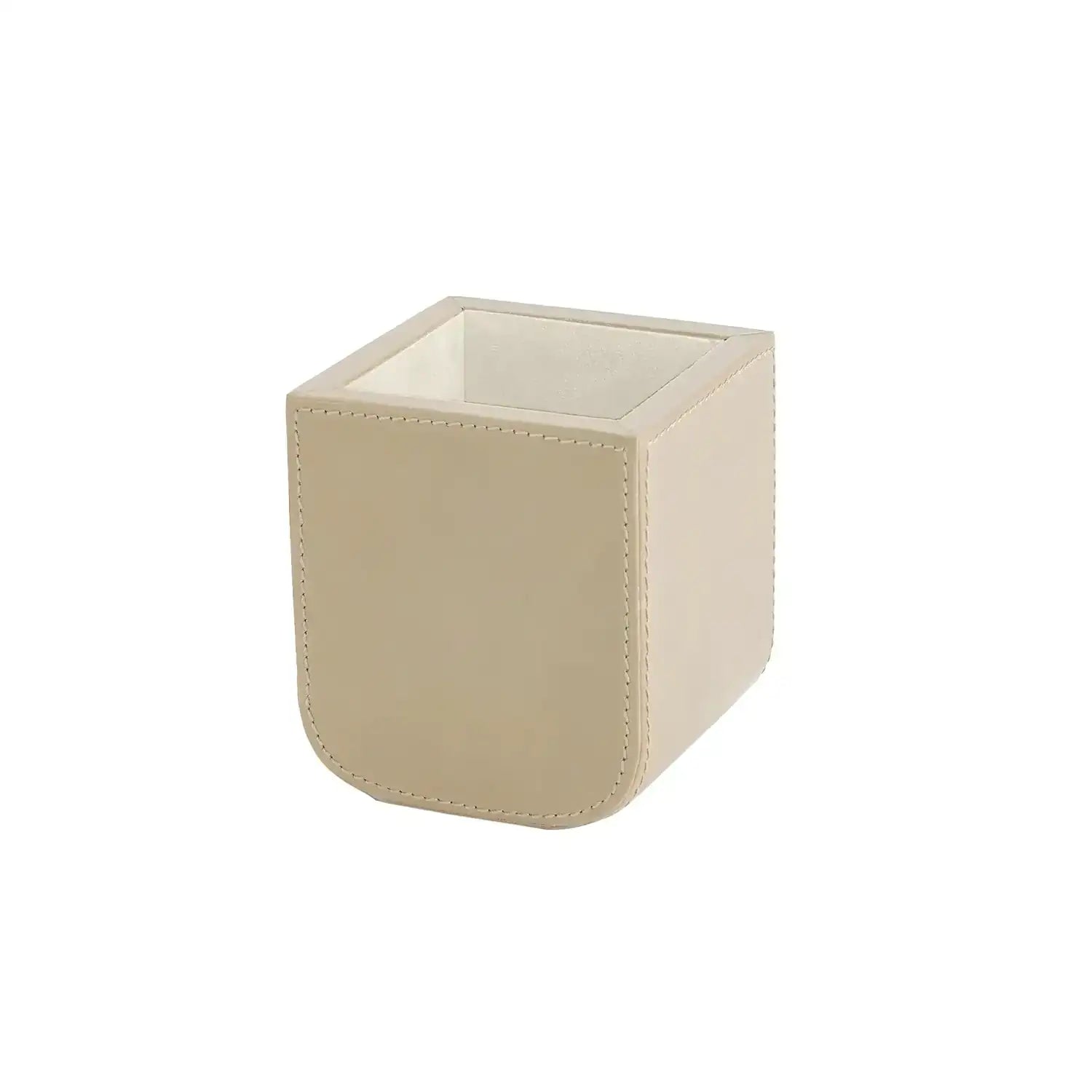 GLOBAL VIEWS RADIUS EDGE LEATHER PENCIL CUP - Decorative Accents