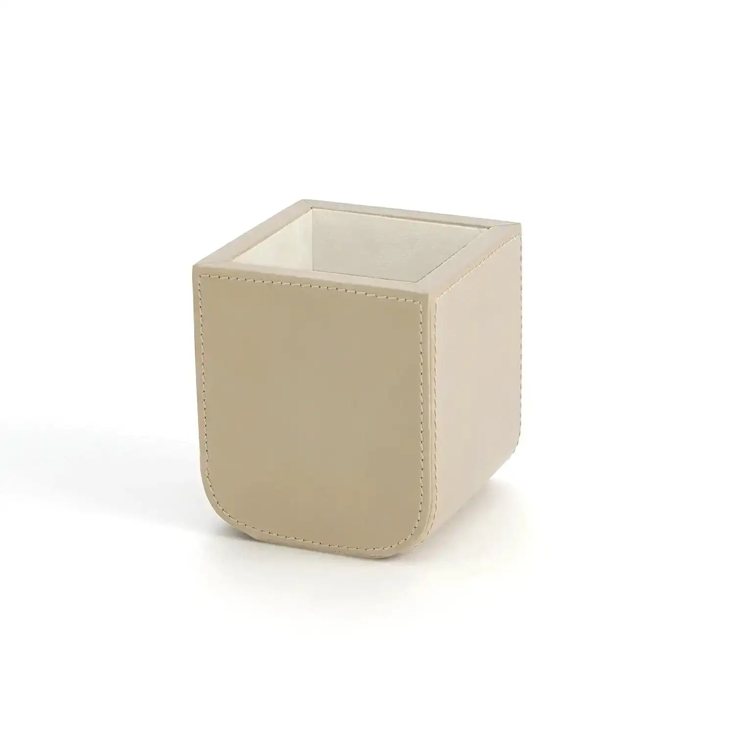GLOBAL VIEWS RADIUS EDGE LEATHER PENCIL CUP - Decorative Accents
