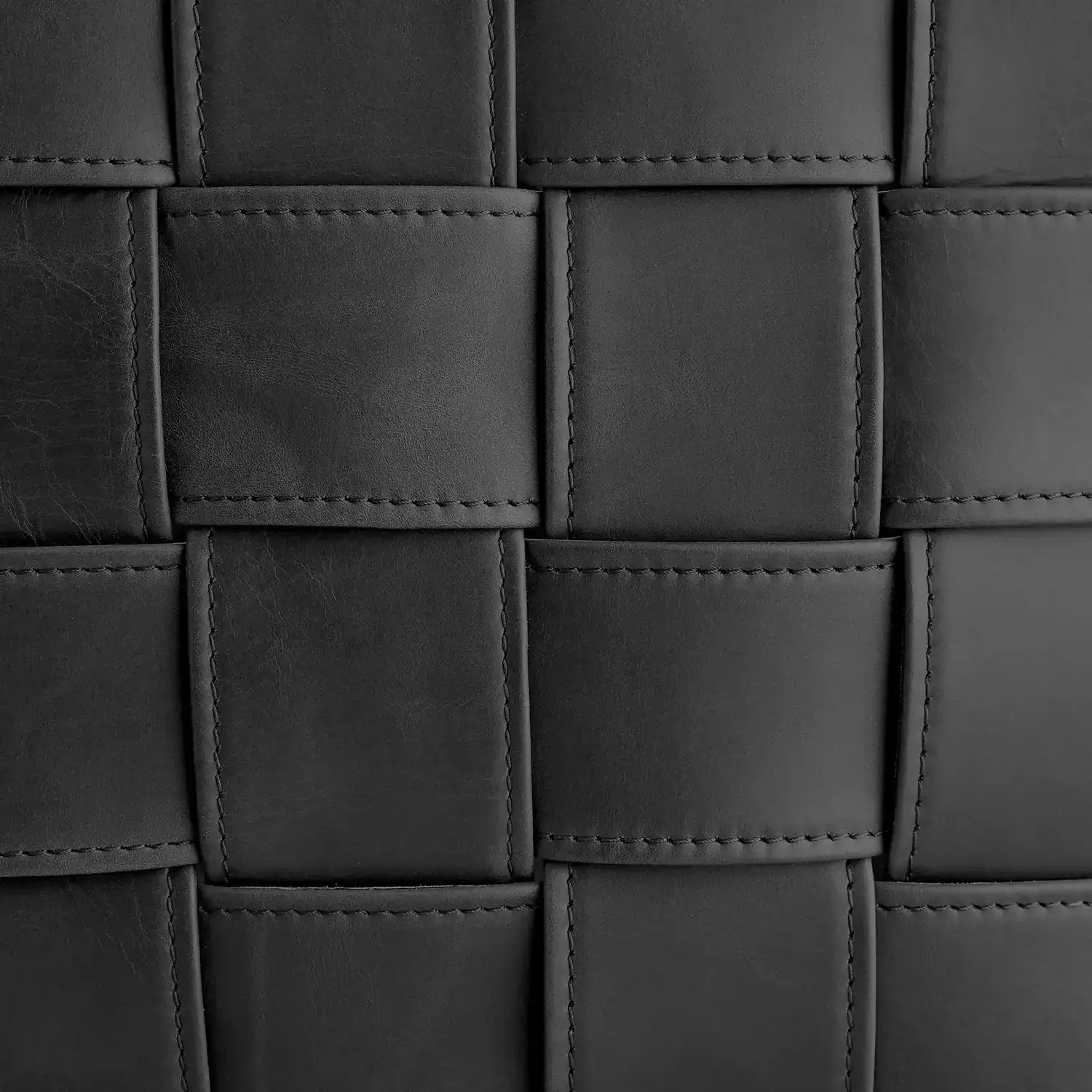 GLOBAL VIEWS SOFT WOVEN LEATHER BASKET - Decorative Accents