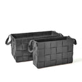 GLOBAL VIEWS SOFT WOVEN LEATHER BASKET - Decorative Accents