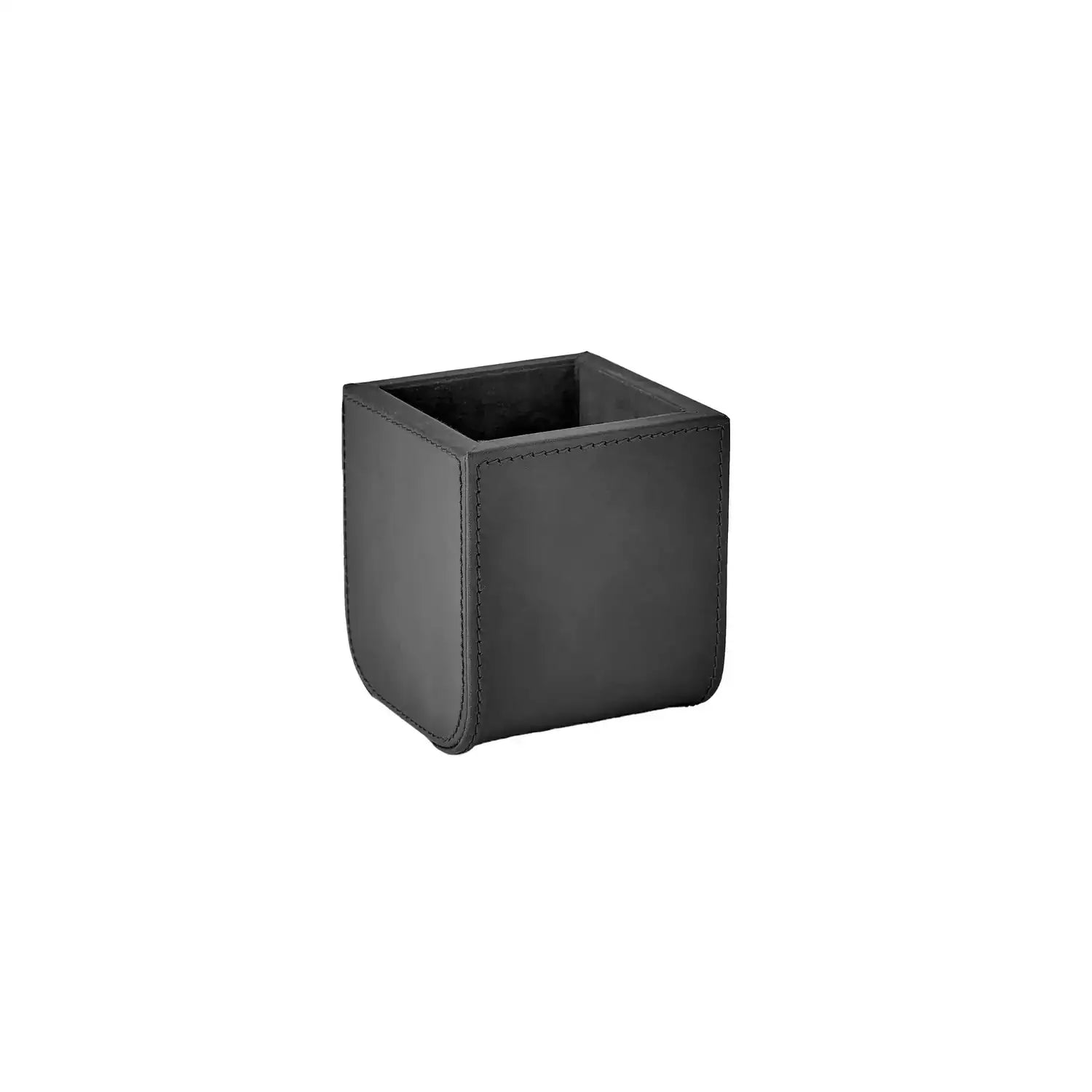 GLOBAL VIEWS RADIUS EDGE LEATHER PENCIL CUP - Decorative Accents