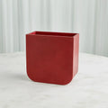 GLOBAL VIEWS RADIUS EDGE LEATHER WASTEBASKET - Decorative Accents