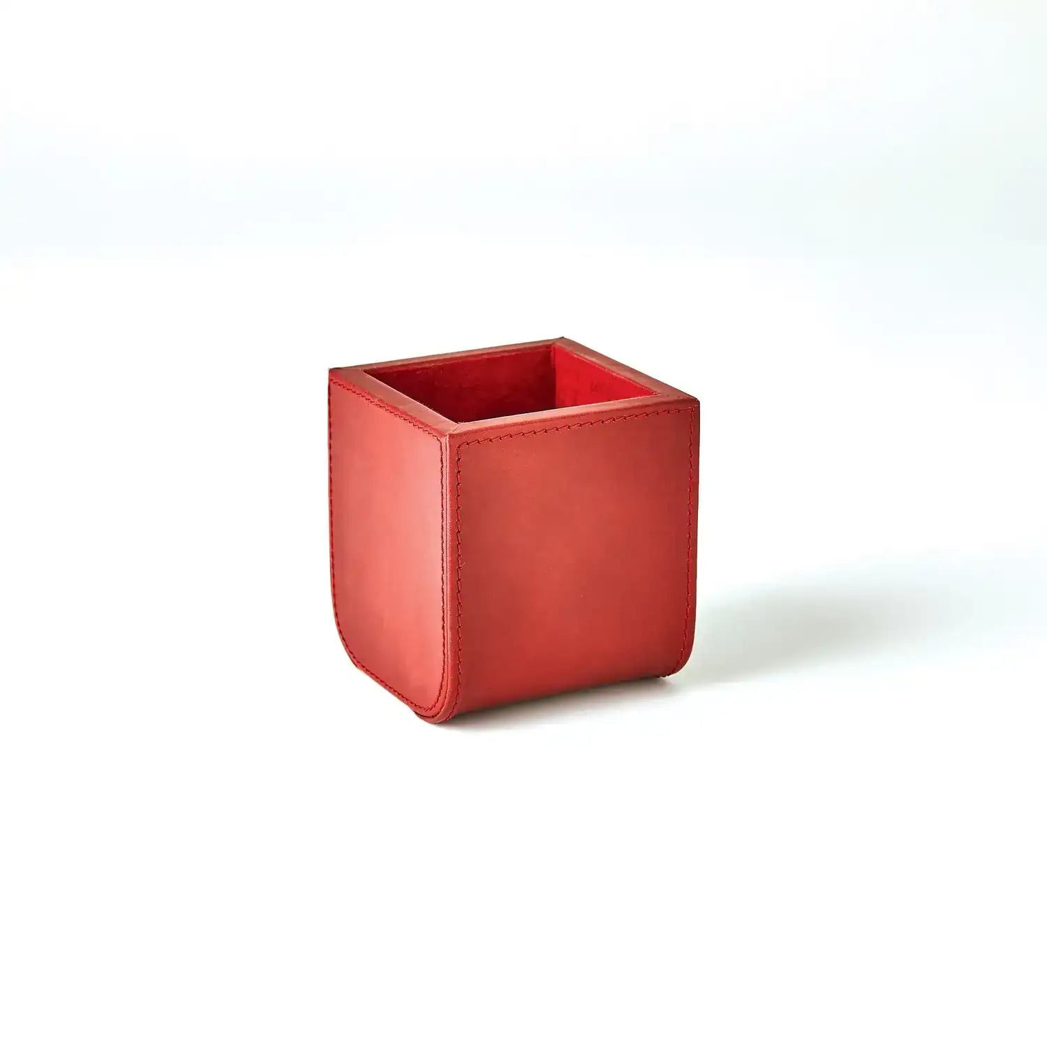 GLOBAL VIEWS RADIUS EDGE LEATHER PENCIL CUP - Decorative Accents