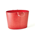 GLOBAL VIEWS OVERSIZED OVAL LEATHER BASKET - Decorative Accents
