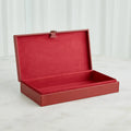 GLOBAL VIEWS MARBLED LEATHER D RING BOX - Decorative Accents
