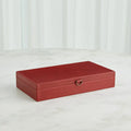 GLOBAL VIEWS MARBLED LEATHER D RING BOX - Decorative Accents