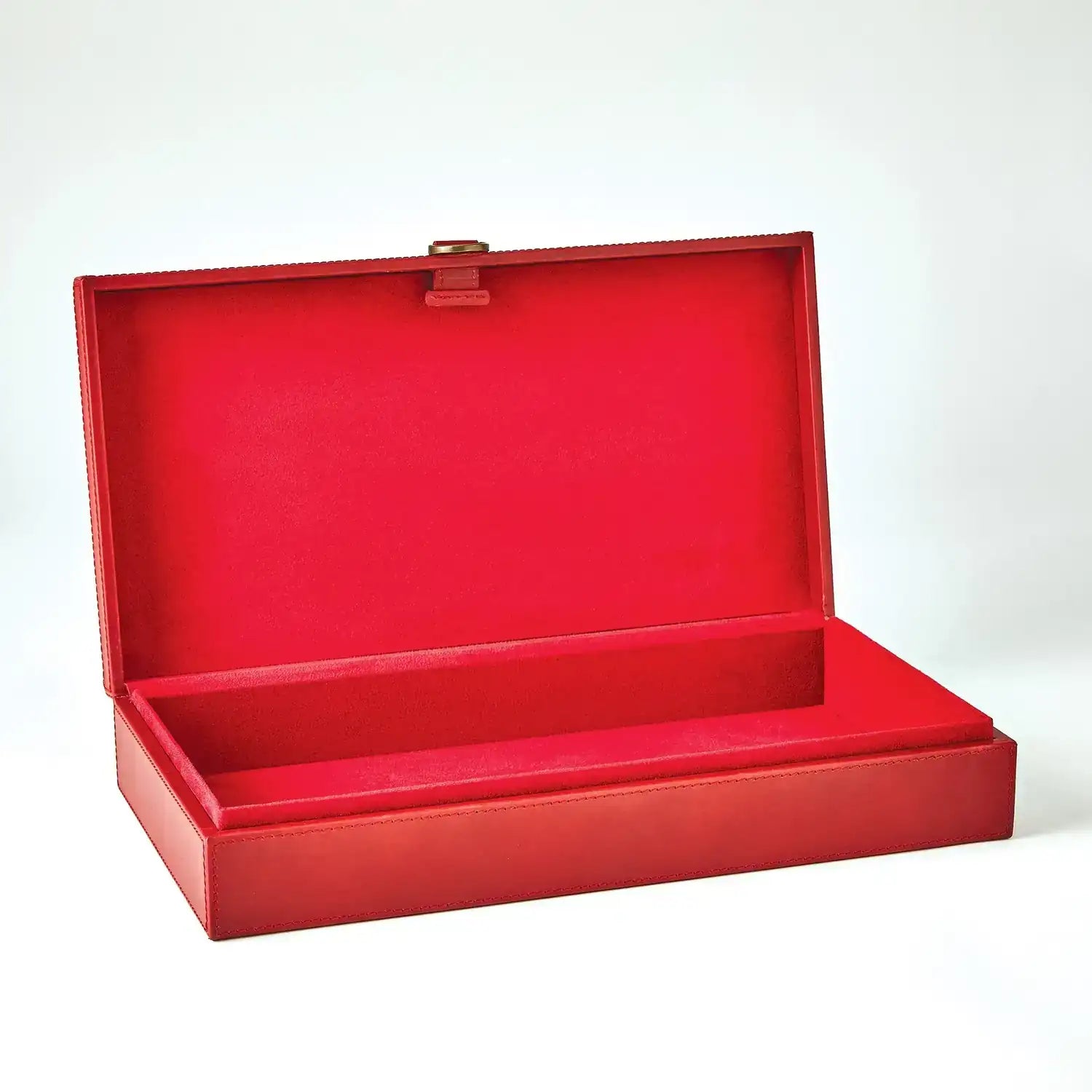GLOBAL VIEWS MARBLED LEATHER D RING BOX - Decorative Accents