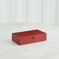 GLOBAL VIEWS MARBLED LEATHER D RING BOX - Decorative Accents