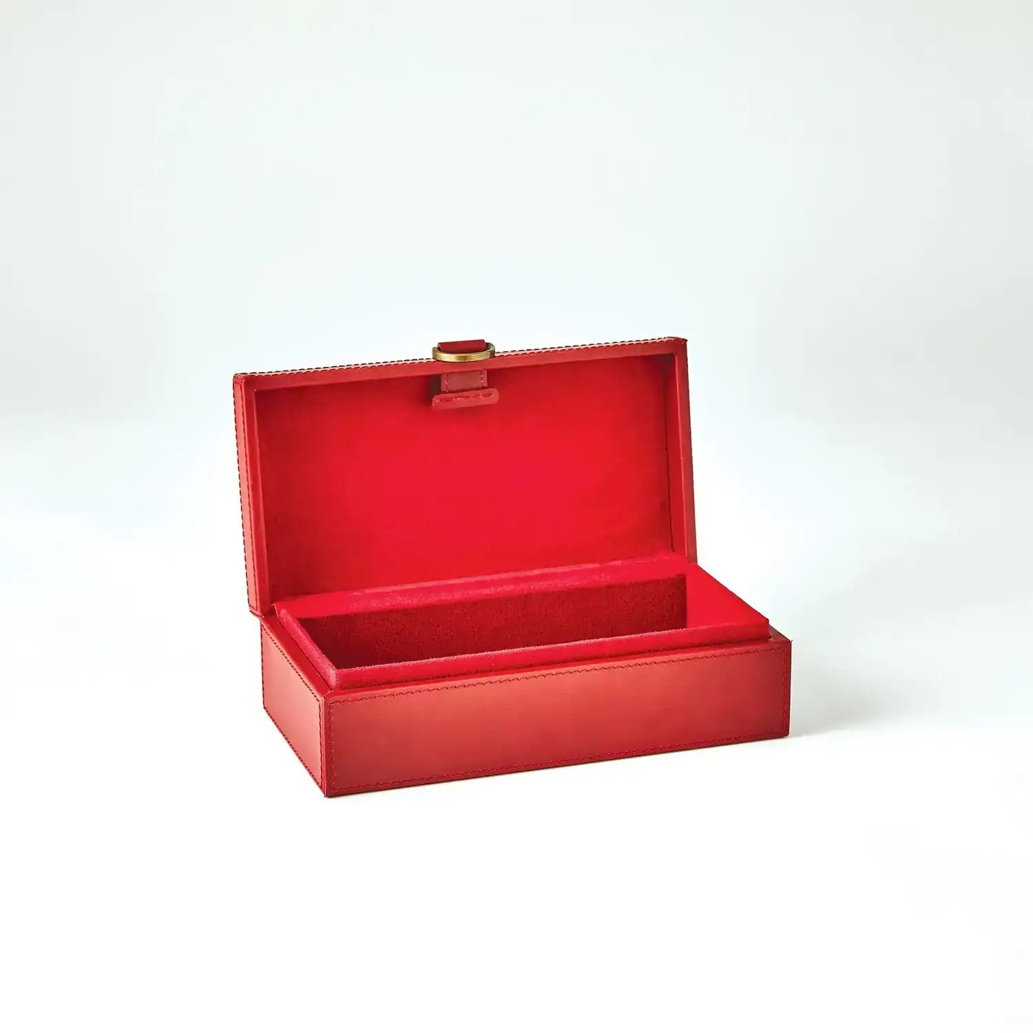 GLOBAL VIEWS MARBLED LEATHER D RING BOX - Decorative Accents