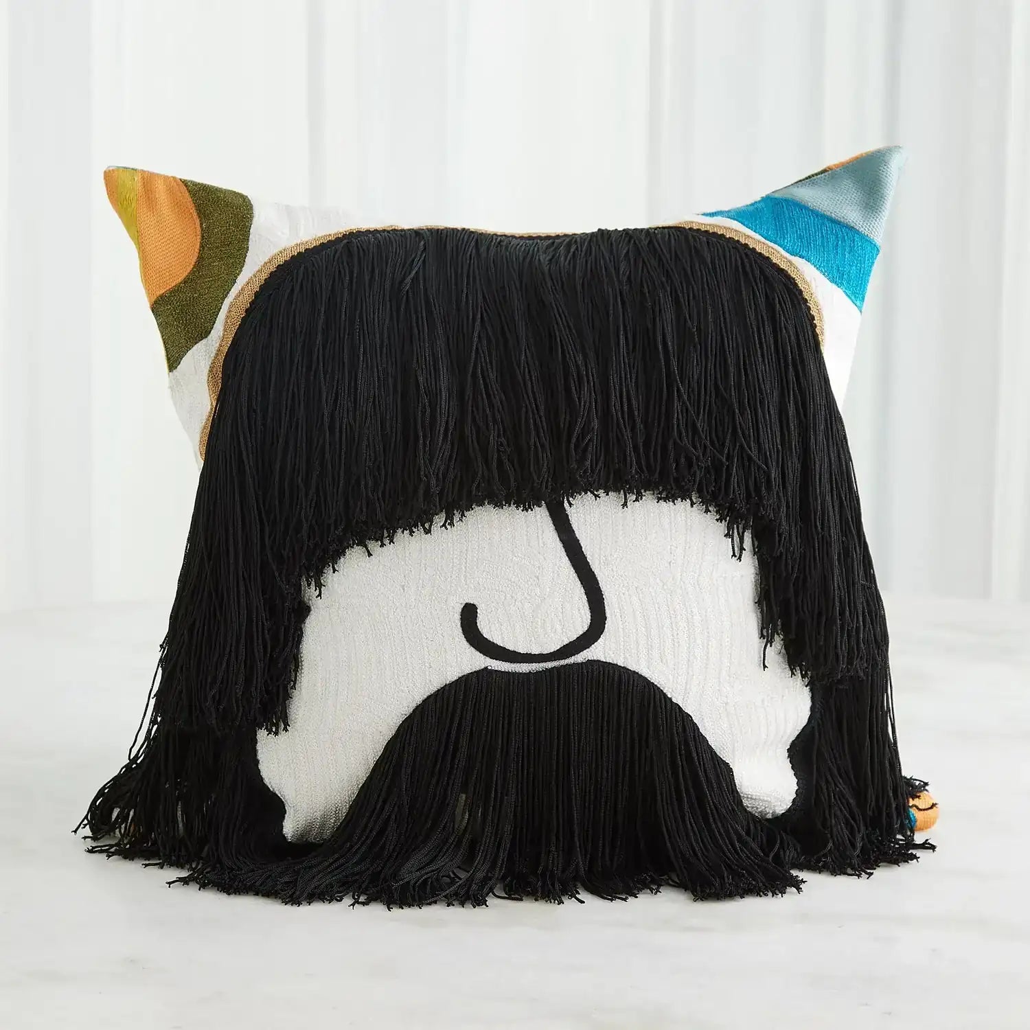 GLOBAL VIEWS JAG FRINGE PILLOW - Decorative Accents